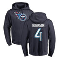 Rebec T.Titans #4 Wan'Dale Robinson Player Navy Logo Pullover Hoodies Home Game Stitched Jerseys