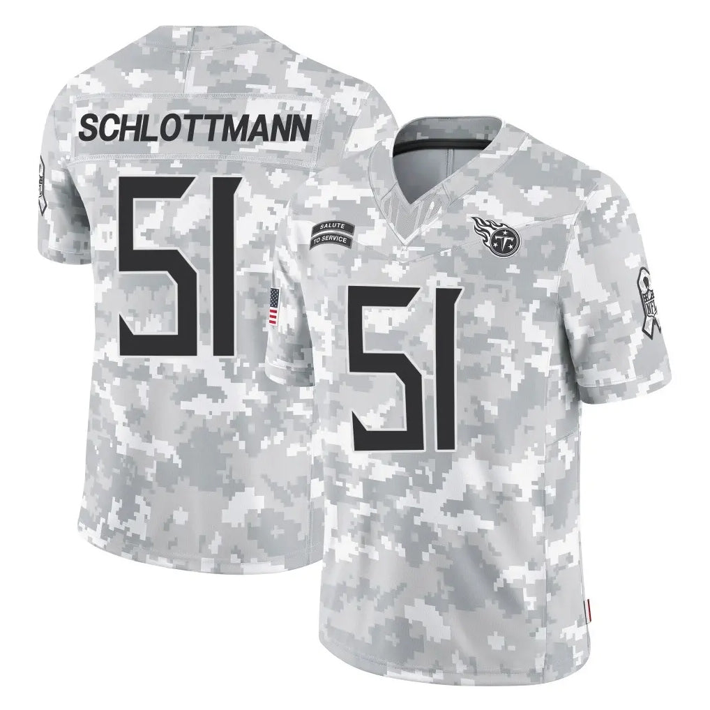 Rebec T.Titans #51 Austin Schlottmann Player Arctic Camo Limited Salute to Service Home Game Stitched Jerseys