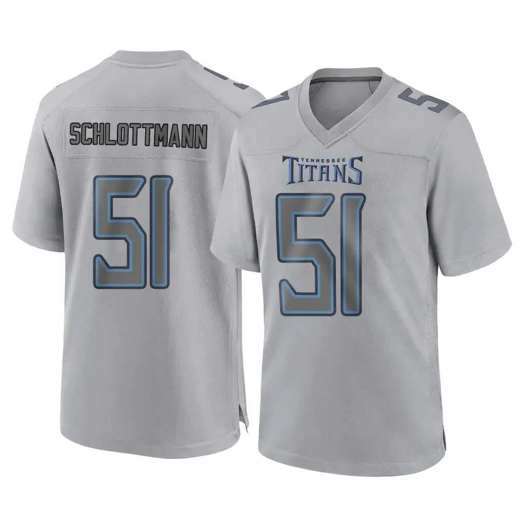 Rebec T.Titans #51 Austin Schlottmann Player Gray Atmosphere Fashion Home Game Stitched Jerseys