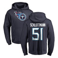 Rebec T.Titans #51 Austin Schlottmann Player Navy Logo Pullover Hoodies Home Game Stitched Jerseys