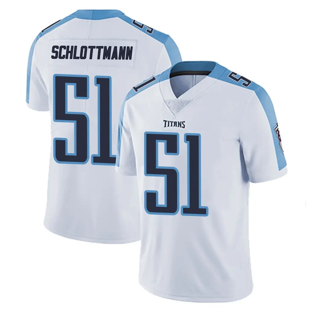 Rebec T.Titans #51 Austin Schlottmann Player White Limited Vapor Untouchable Home Game Stitched Jerseys