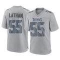 Rebec T.Titans #55 JC Latham Player Gray Atmosphere Fashion Home Game Stitched Jerseys