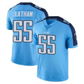 Rebec T.Titans #55 JC Latham Player Light Blue Limited Color Rush Home Game Stitched Jerseys