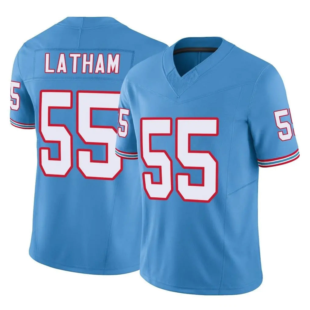 Rebec T.Titans #55 JC Latham Player Light Blue Limited Vapor F.U.S.E. Home Game Stitched Jerseys