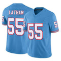 Rebec T.Titans #55 JC Latham Player Light Blue Limited Vapor F.U.S.E. Home Game Stitched Jerseys