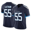Rebec T.Titans #55 JC Latham Player Navy Limited Vapor F.U.S.E. Home Game Stitched Jerseys