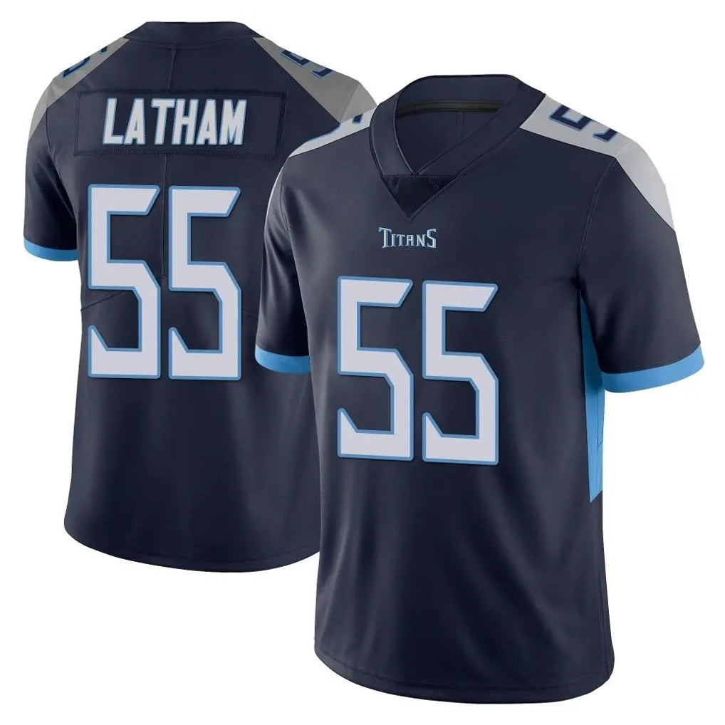 Rebec T.Titans #55 JC Latham Player Navy Limited Vapor Untouchable Home Game Stitched Jerseys