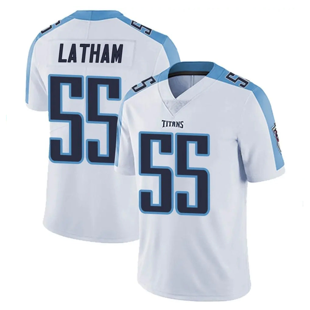 Rebec T.Titans #55 JC Latham Player White Limited Vapor Untouchable Home Game Stitched Jerseys