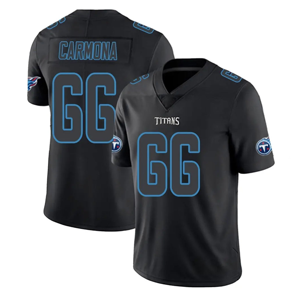 Rebec T.Titans #66 Fernando Carmona Jr. Player Black Impact Limited Home Game Stitched Jerseys