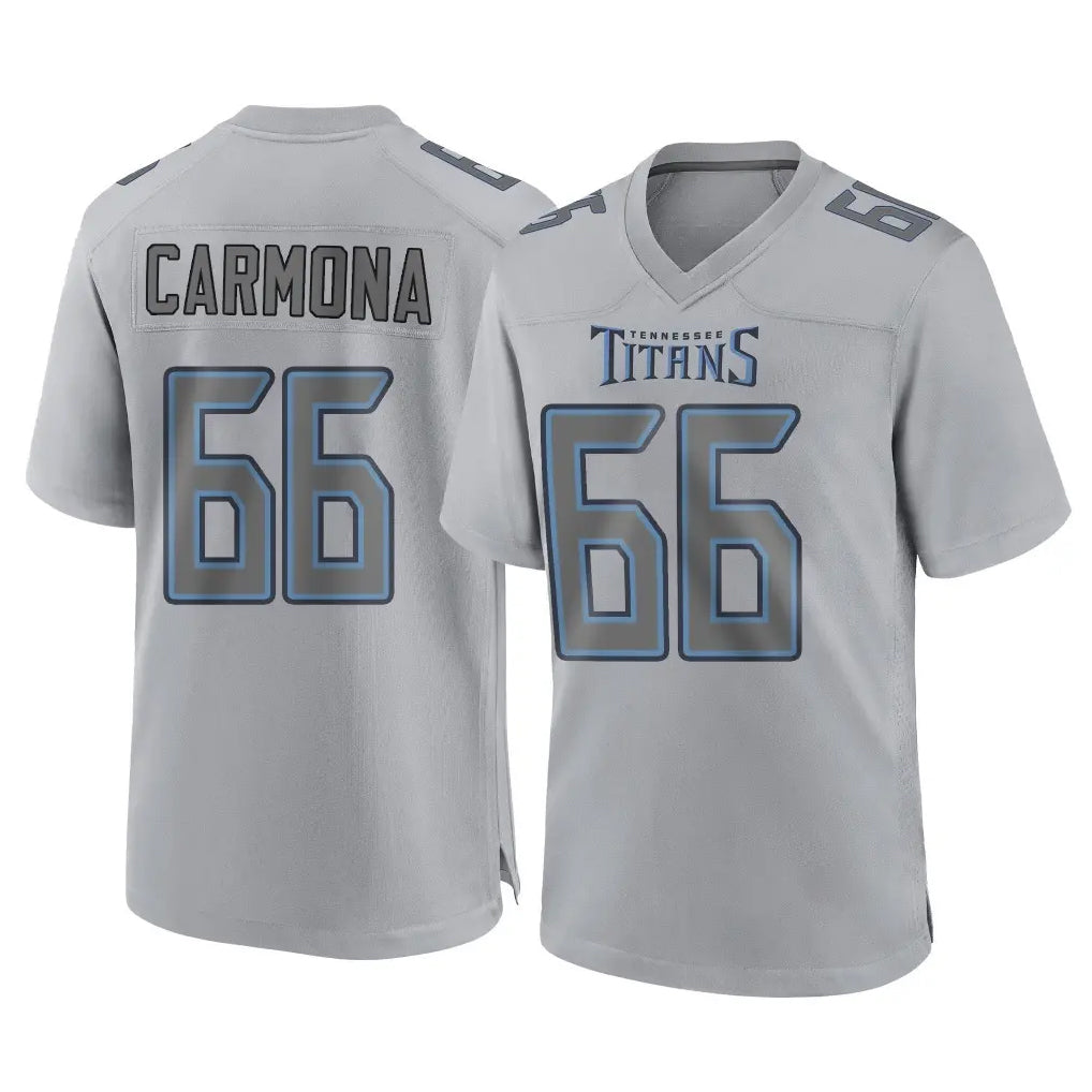 Rebec T.Titans #66 Fernando Carmona Jr. Player Gray Atmosphere Fashion Home Game Stitched Jerseys