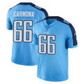 Rebec T.Titans #66 Fernando Carmona Jr. Player Light Blue Limited Color Rush Home Game Stitched Jerseys