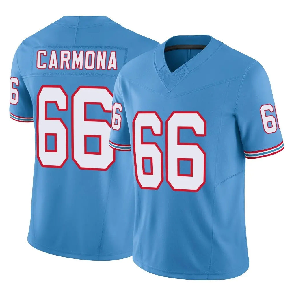 Rebec T.Titans #66 Fernando Carmona Jr. Player Light Blue Limited Vapor F.U.S.E. Home Game Stitched Jerseys