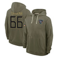 Rebec T.Titans #66 Fernando Carmona Jr. Player Olive Salute to Service Hoodies Home Game Stitched Jerseys