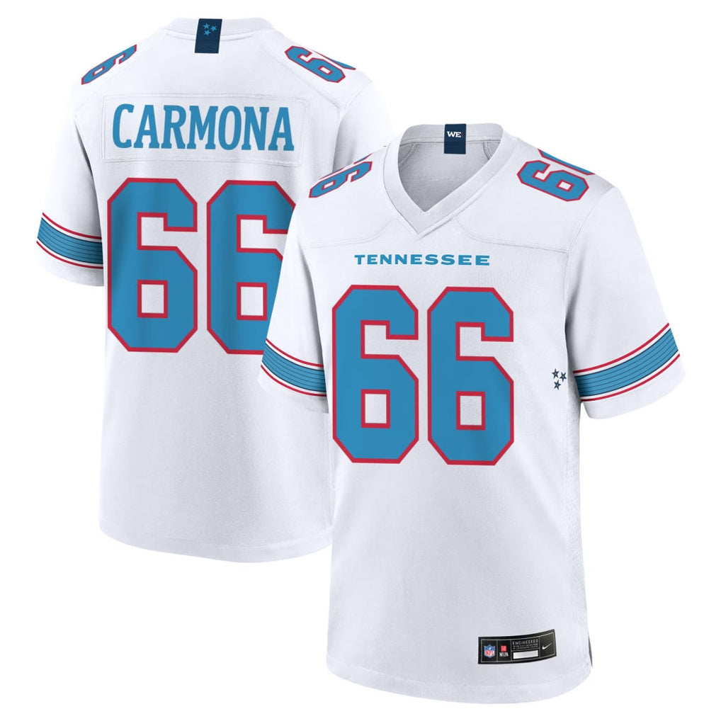 Rebec T.Titans #66 Fernando Carmona Jr. Player White 2026 Game Home Stitched Jerseys