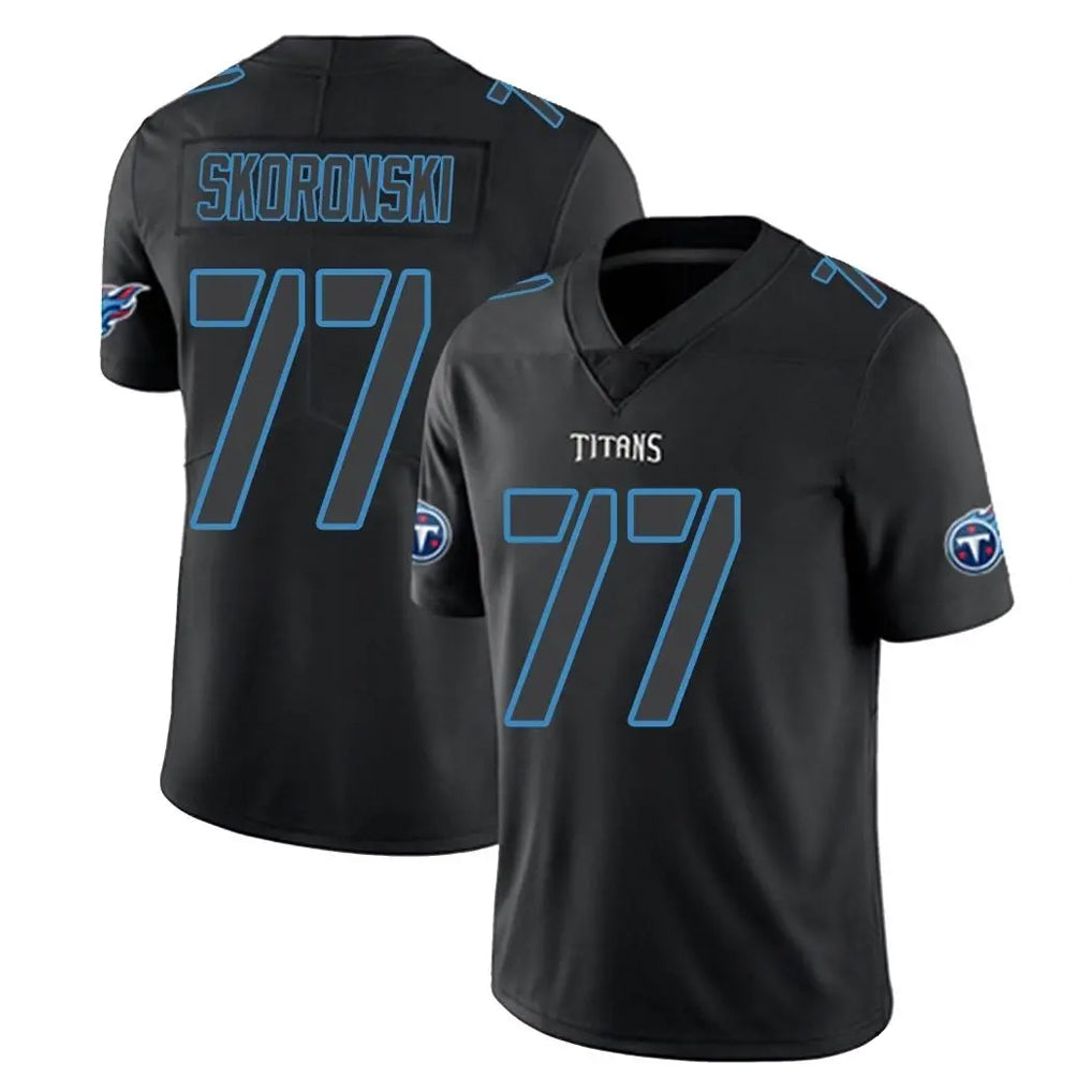 Rebec T.Titans #77 Peter Skoronski Player Black Impact Limited Home Game Stitched Jerseys