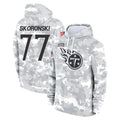 Rebec T.Titans #77 Peter Skoronski Player Camo Arctic Salute to Service Pullover Hoodies Home Game Stitched Jerseys