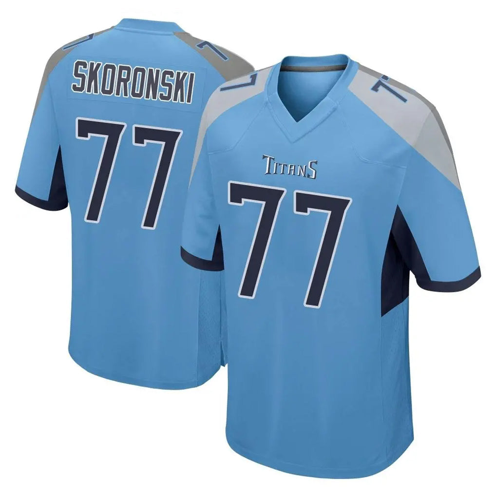 Rebec T.Titans #77 Peter Skoronski Player Light Blue Home Game Stitched Jerseys
