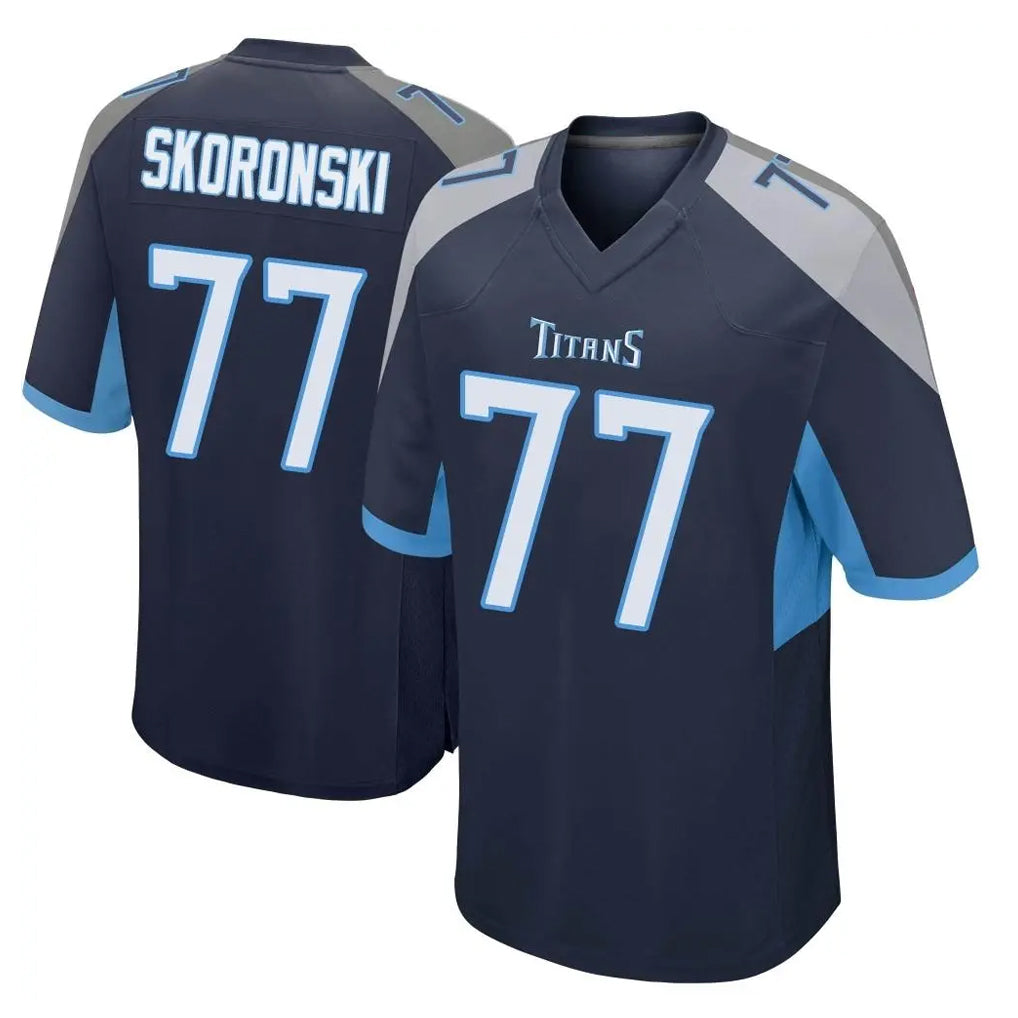 Rebec T.Titans #77 Peter Skoronski Player Navy Home Game Stitched Jerseys