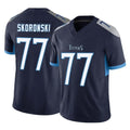 Rebec T.Titans #77 Peter Skoronski Player Navy Limited Vapor F.U.S.E. Home Game Stitched Jerseys
