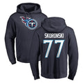 Rebec T.Titans #77 Peter Skoronski Player Navy Logo Pullover Hoodies Home Game Stitched Jerseys