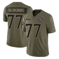 Rebec T.Titans #77 Peter Skoronski Player Olive Limited 2025 Salute to Service Home Game Stitched Jerseys