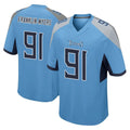 Rebec T.Titans #91 John Franklin-Myers Player Light Blue Home Game Stitched Jerseys