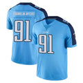 Rebec T.Titans #91 John Franklin-Myers Player Light Blue Limited Color Rush Home Game Stitched Jerseys