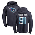 Rebec T.Titans #91 John Franklin-Myers Player Navy Logo Pullover Hoodies Home Game Stitched Jerseys