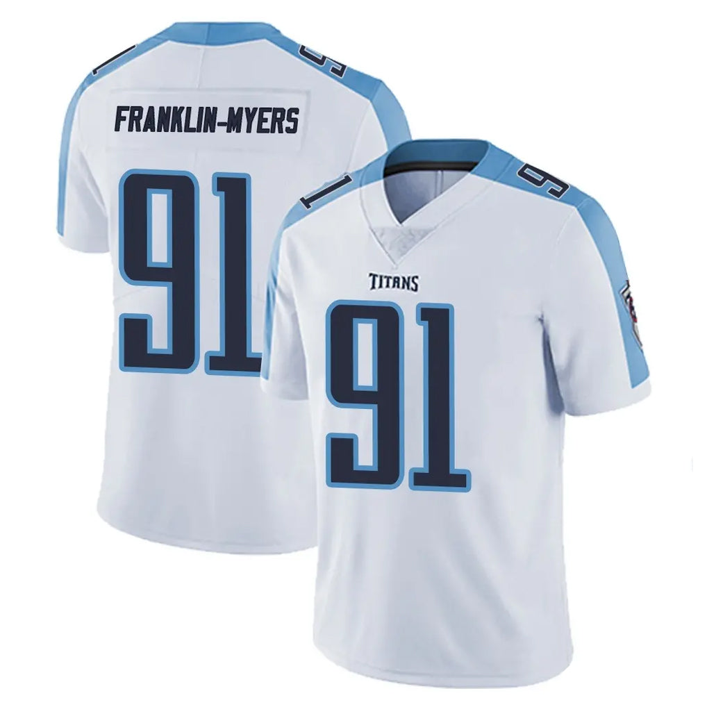 Rebec T.Titans #91 John Franklin-Myers Player White Limited Vapor Untouchable Home Game Stitched Jerseys