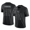 Rebec T.Titans #98 Jeffery Simmons Player Black Limited Reflective Home Game Stitched Jerseys