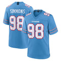 Rebec T.Titans #98 Jeffery Simmons Player Light Blue 2026 Game Home Stitched Jerseys