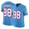 Rebec T.Titans #98 Jeffery Simmons Player Light Blue Limited Vapor F.U.S.E. Home Game Stitched Jerseys