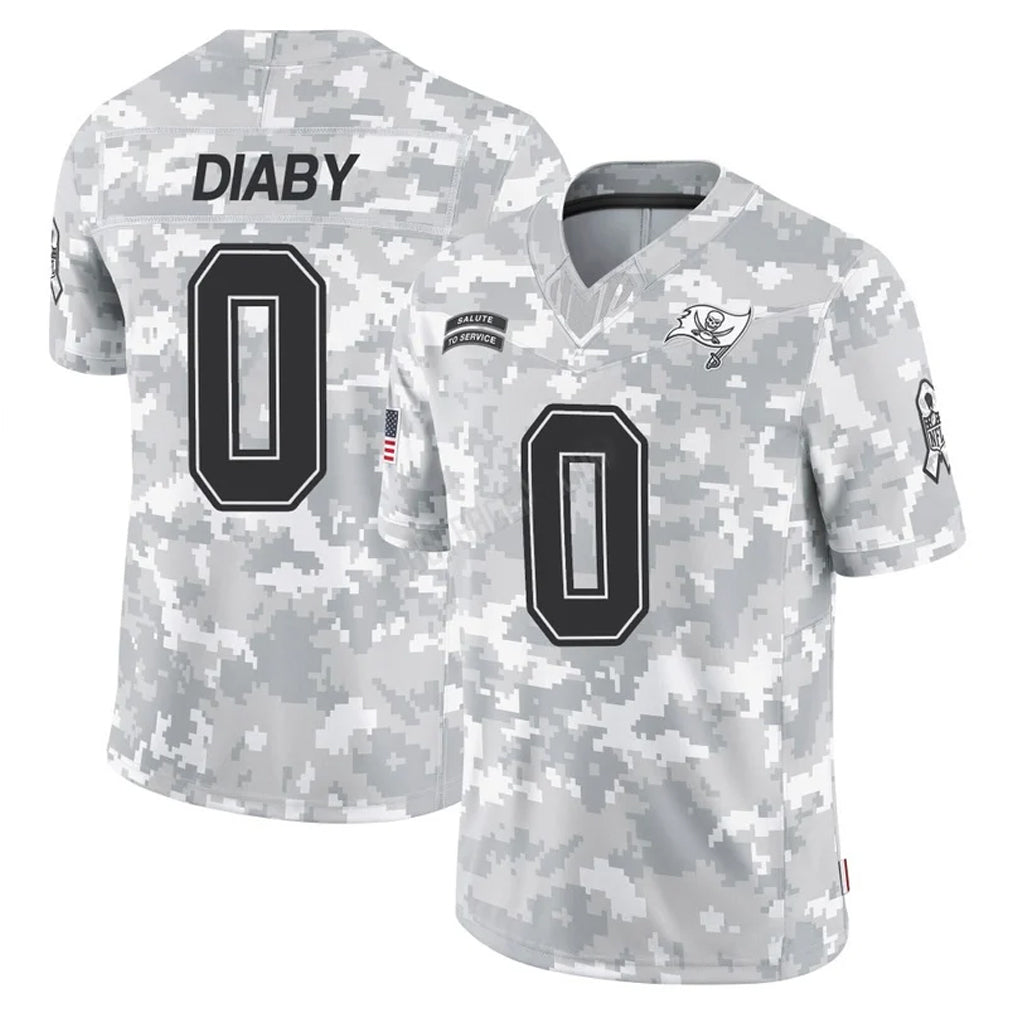 Rebec TB.Buccaneers #0 Yaya Diaby Player Arctic Camo Limited Salute To Service Home Game Stitched Jerseys