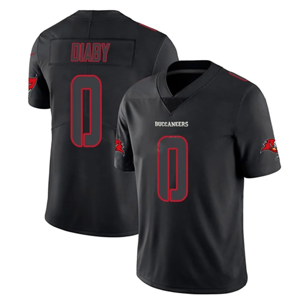 Rebec TB.Buccaneers #0 Yaya Diaby Player Black Impact Limited Home Game Stitched Jerseys