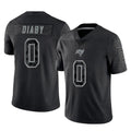 Rebec TB.Buccaneers #0 Yaya Diaby Player Black Reflective Limited Home Game Stitched Jerseys