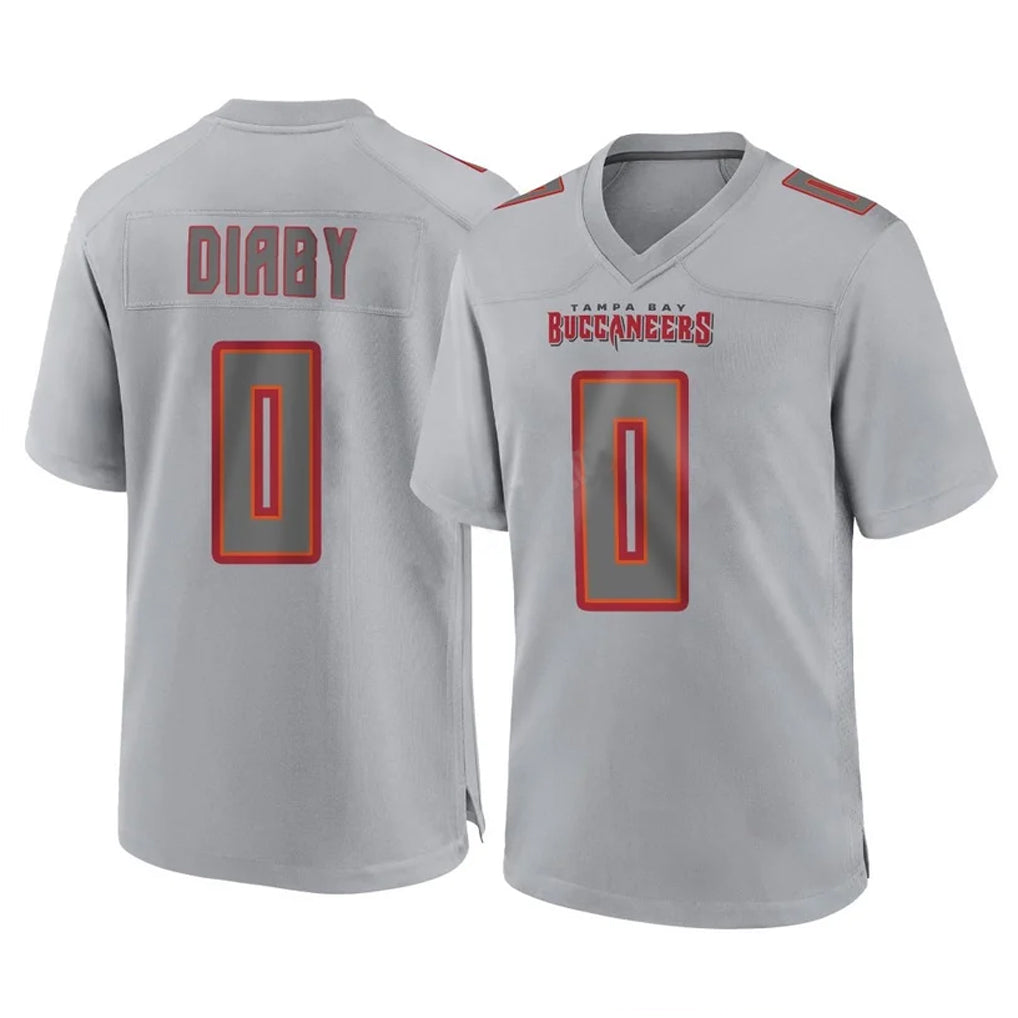 Rebec TB.Buccaneers #0 Yaya Diaby Player Gray Atmosphere Fashion Home Game Stitched Jerseys