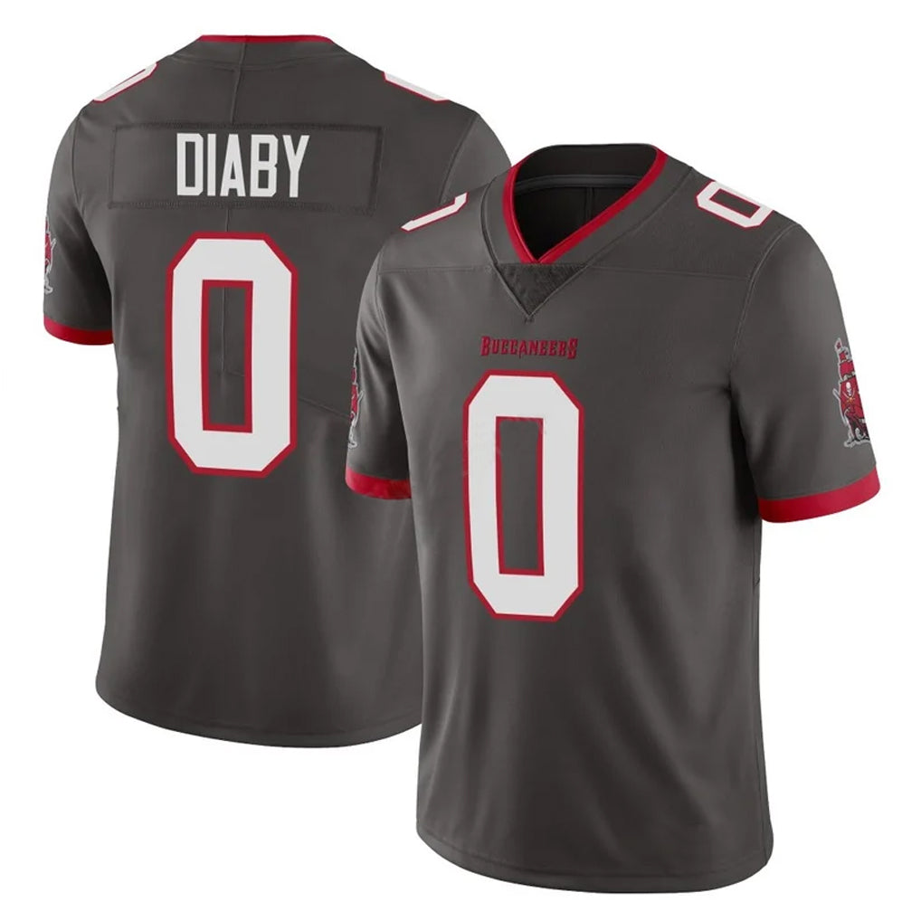 Rebec TB.Buccaneers #0 Yaya Diaby Player Pewter Limited Alternate Vapor Home Game Stitched Jerseys