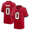 Rebec TB.Buccaneers #0 Yaya Diaby Player Red Home Game Stitched Jerseys