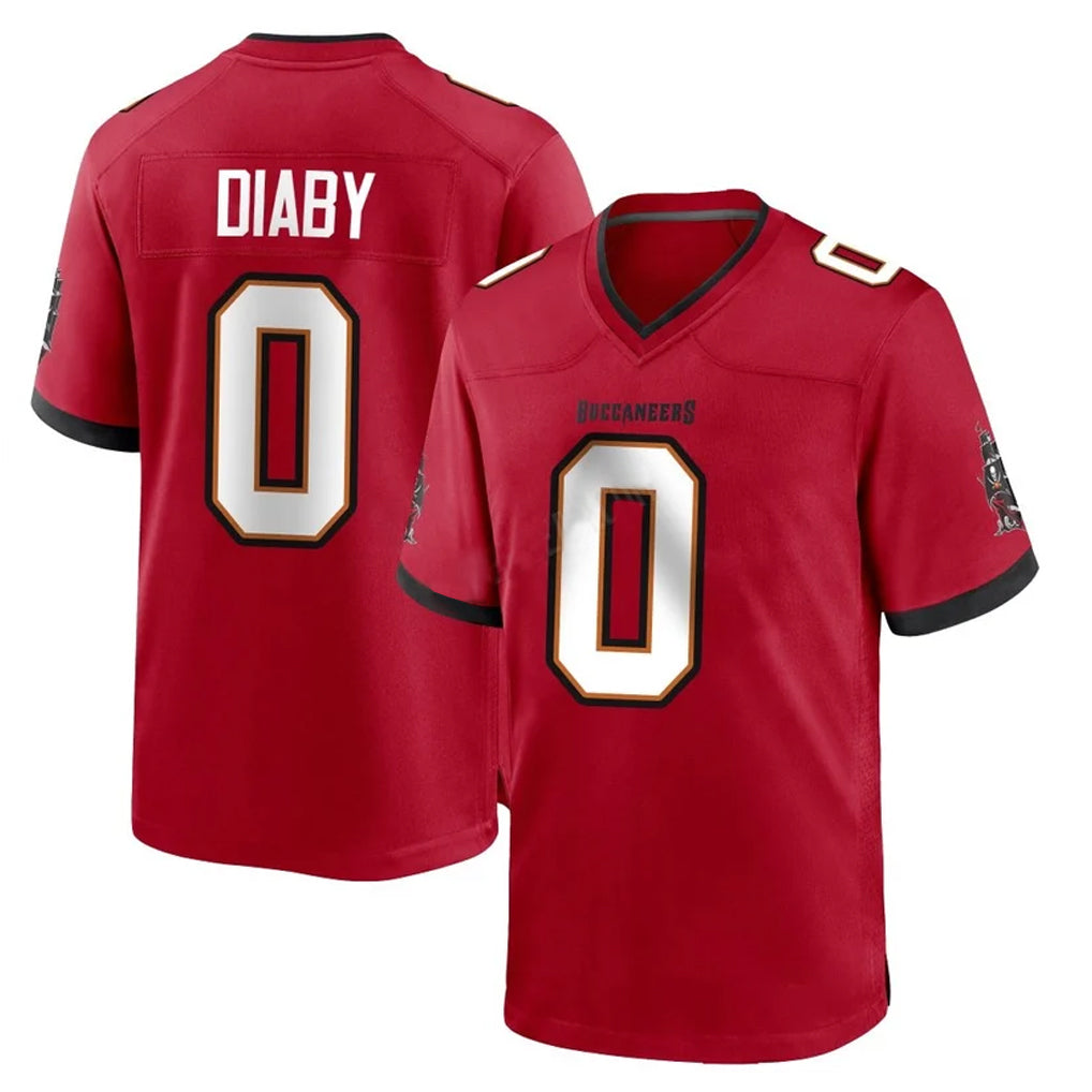 Rebec TB.Buccaneers #0 Yaya Diaby Player Red Home Game Stitched Jerseys