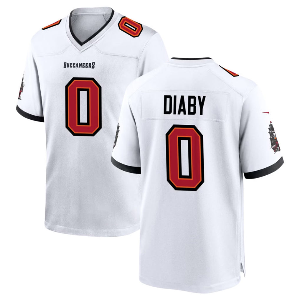 Rebec TB.Buccaneers #0 Yaya Diaby Player White Home Game Stitched Jerseys