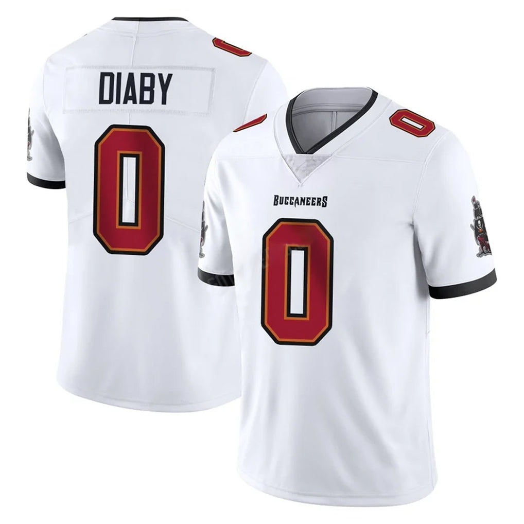 Rebec TB.Buccaneers #0 Yaya Diaby Player White Limited Vapor Untouchable Home Game Stitched Jerseys