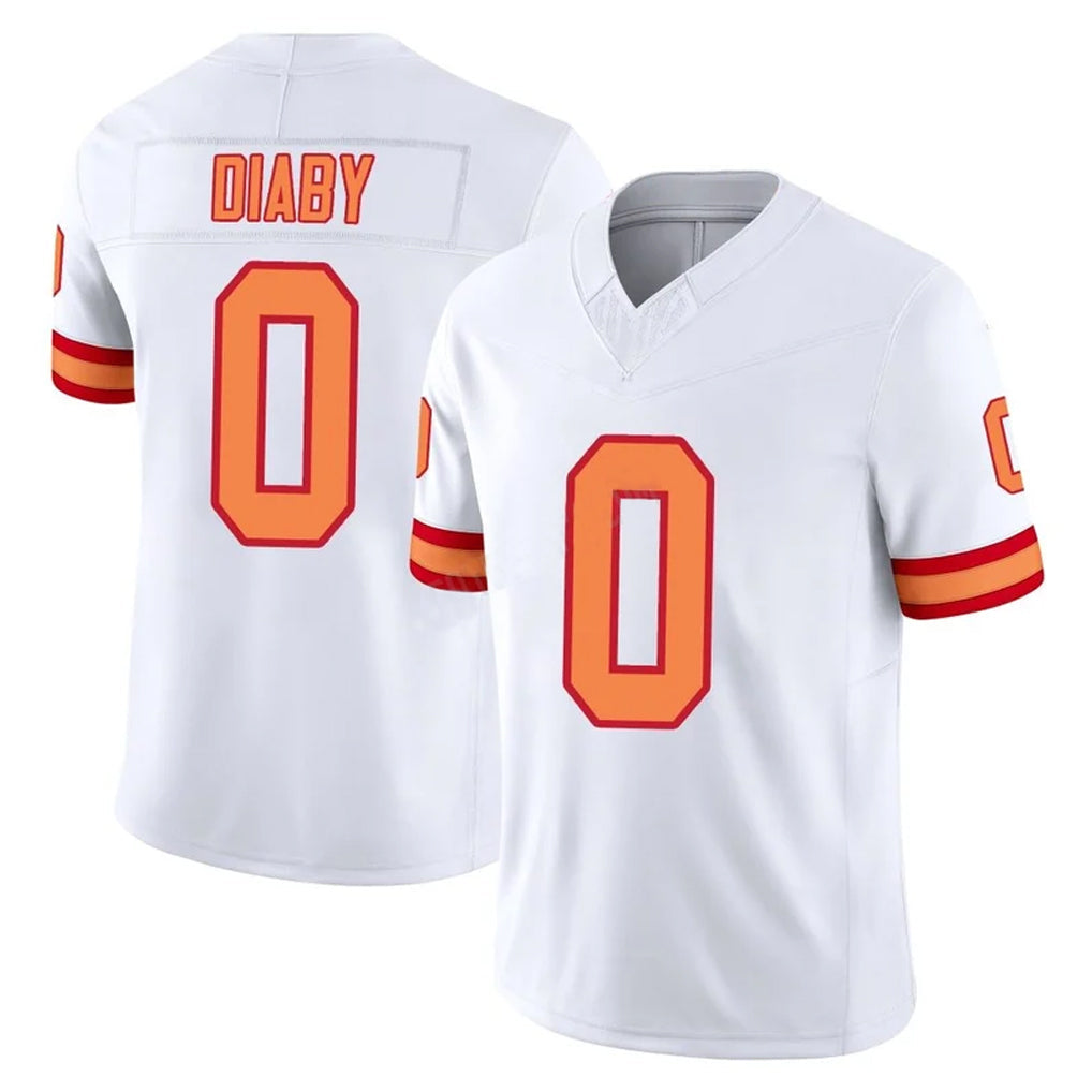 Rebec TB.Buccaneers #0 Yaya Diaby Player White Limited '76 Vapor F.U.S.E. Home Game Stitched Jerseys