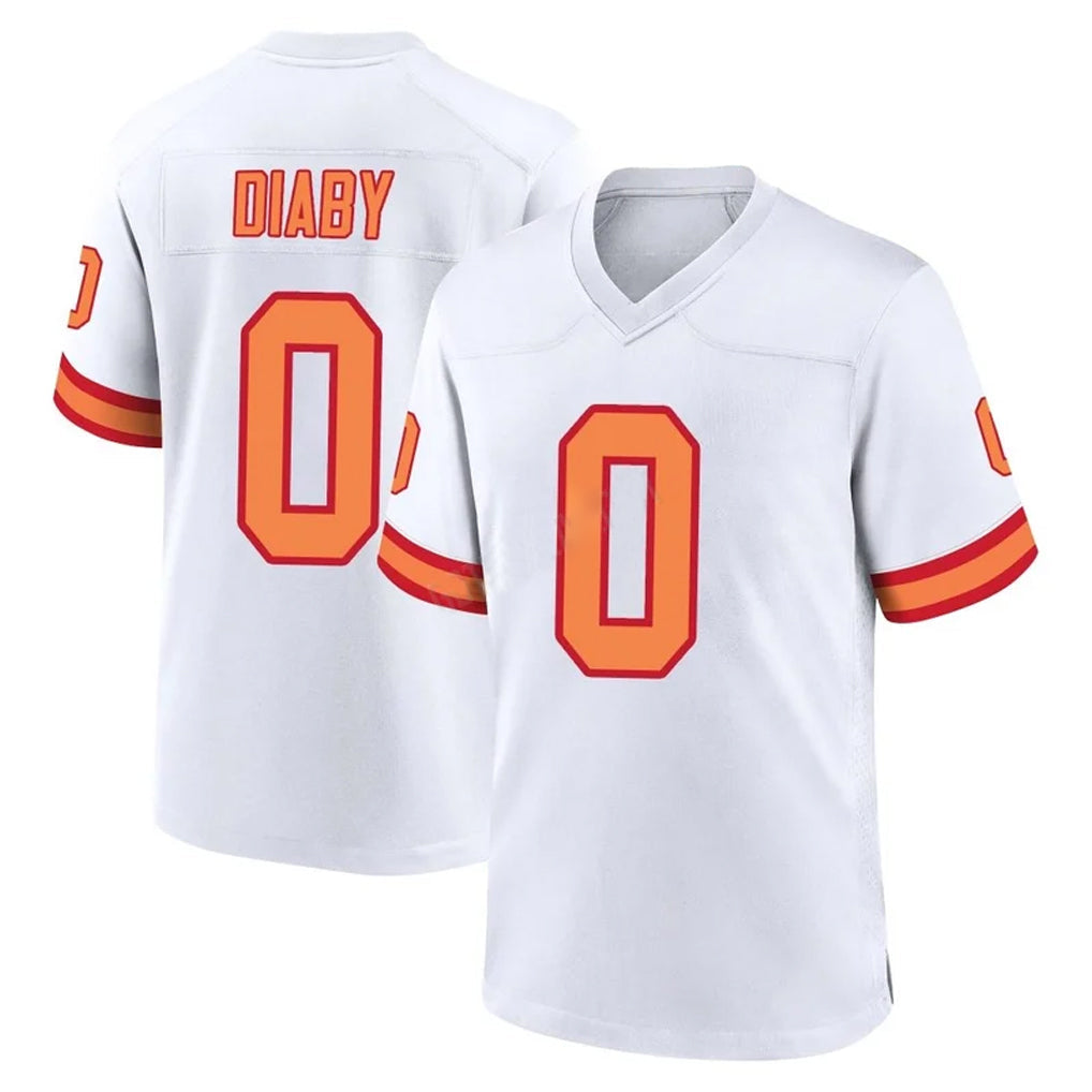 Rebec TB.Buccaneers #0 Yaya Diaby Player White '76 Home Game Stitched Jerseys