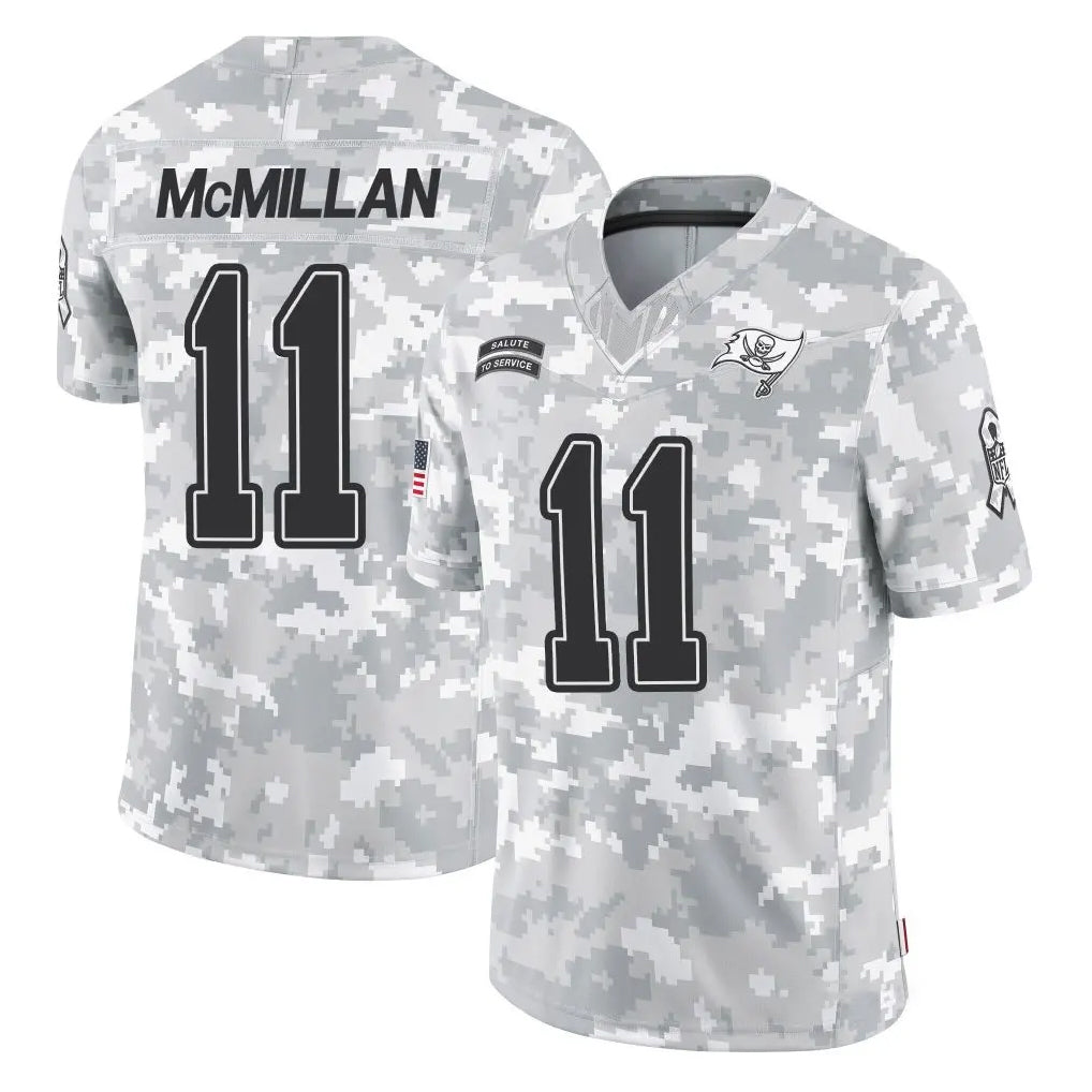 Rebec TB.Buccaneers #11 Jalen McMillan Player Arctic Camo Limited Salute To Service Home Game Stitched Jerseys