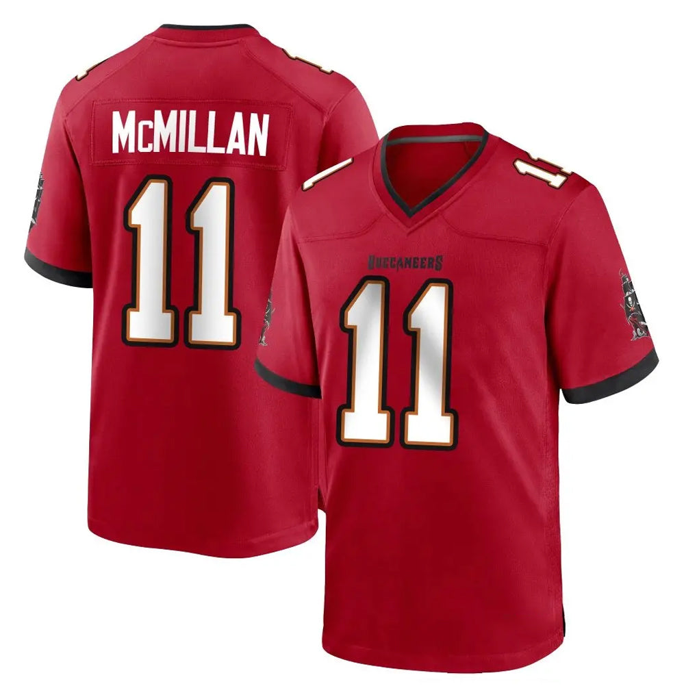 Rebec TB.Buccaneers #11 Jalen McMillan Player Red Home Game Stitched Jerseys