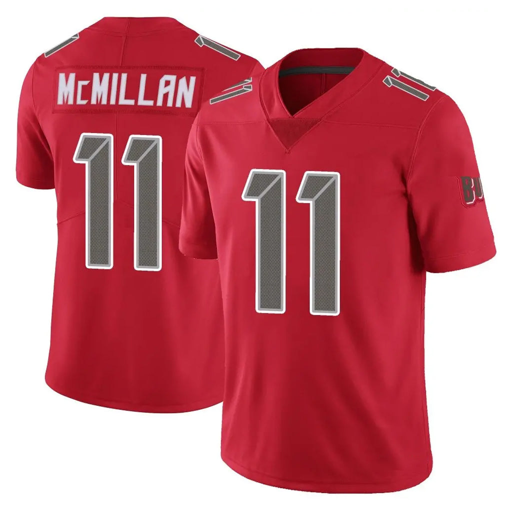 Rebec TB.Buccaneers #11 Jalen McMillan Player Red Limited Color Rush Home Game Stitched Jerseys