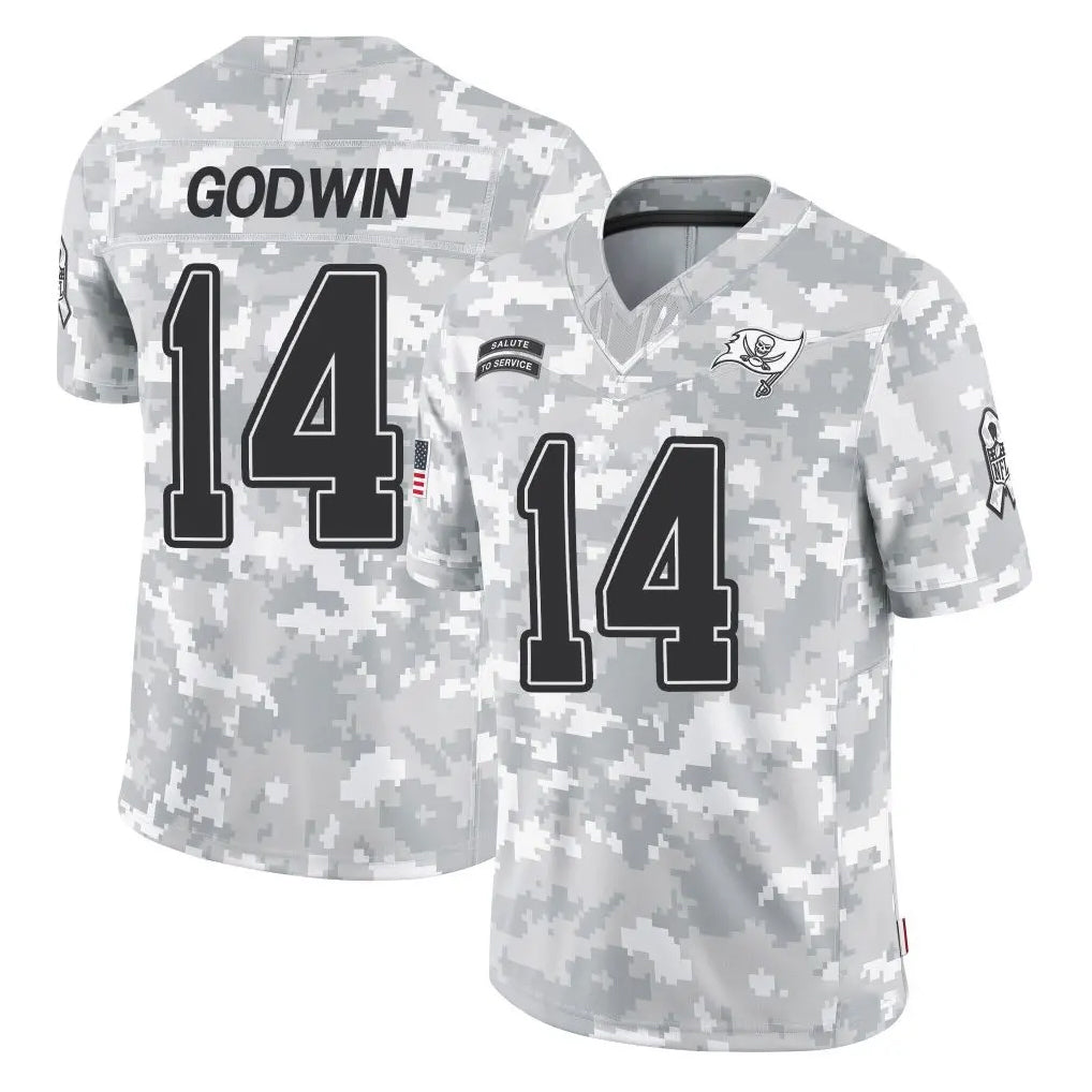 Rebec TB.Buccaneers #14 Chris Godwin Jr. Player Arctic Camo Limited Salute To Service Home Game Stitched Jerseys
