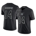 Rebec TB.Buccaneers #14 Chris Godwin Jr. Player Black Reflective Limited Home Game Stitched Jerseys