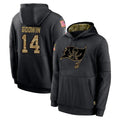 Rebec TB.Buccaneers #14 Chris Godwin Jr. Player Black Salute to Service Sideline Performance Pullover Hoodies Home Game Stitched Jerseys
