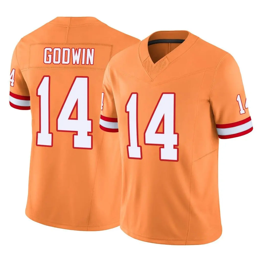 Rebec TB.Buccaneers #14 Chris Godwin Jr. Player Orange Limited Vapor F.U.S.E. Home Game Stitched Jerseys